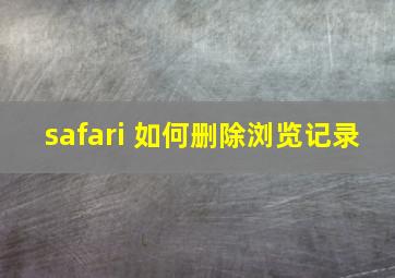 safari 如何删除浏览记录